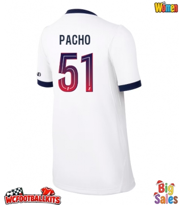 Paris Saint-Germain Willian Pacho #51 Replica Away Stadium Shirt for Women 2026-27 Short Sleeve